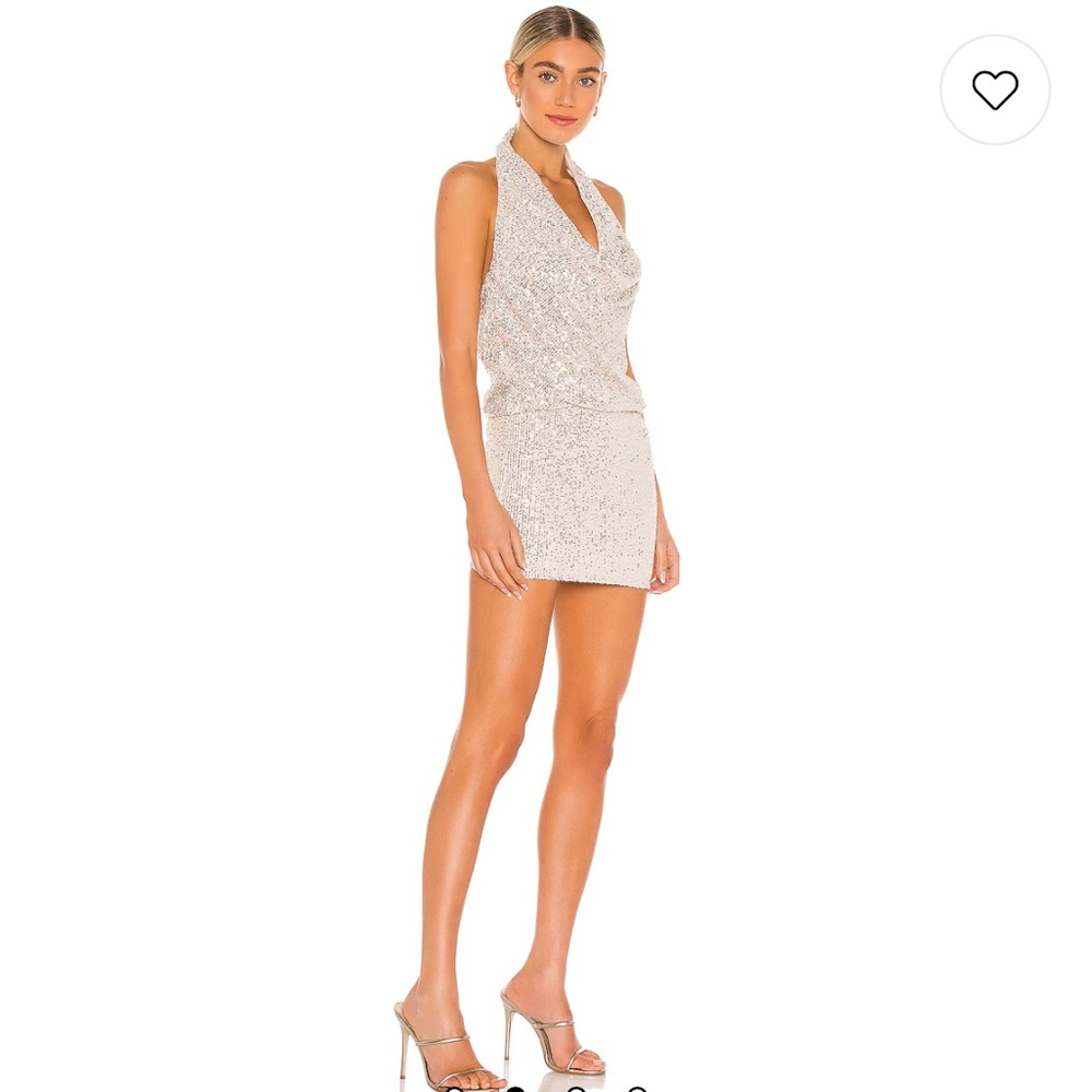 Lovers + Friends Sparkling Silver Mini Dress - Picture 2 of 8